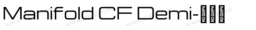 Manifold CF Demi字体转换